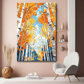 Birch Trees in Autumn Painting by Numbers